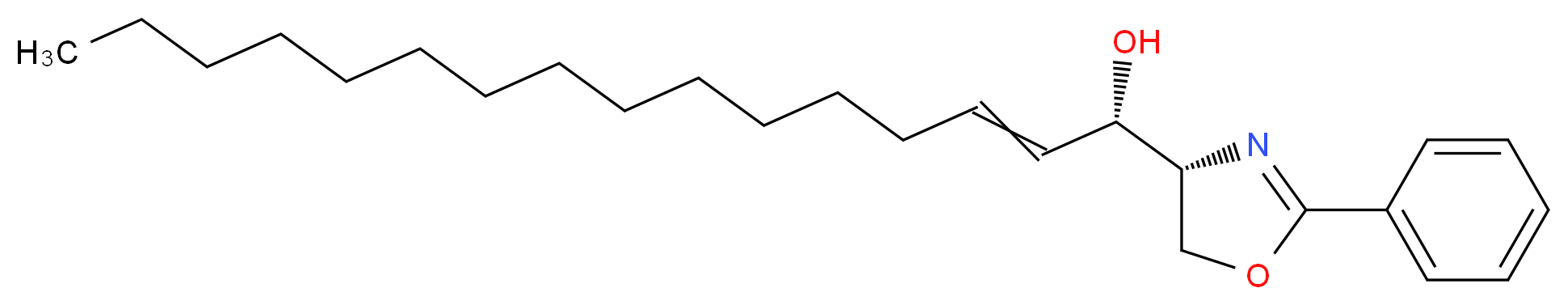 erythro-4-(1-Hydroxy-2-hexadecenyl)-2-phenyl-2-oxazoline_分子结构_CAS_161968-12-3)