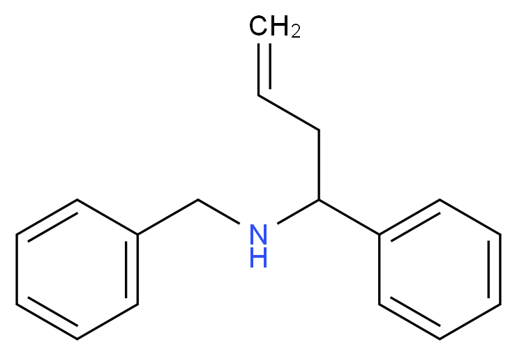benzyl(1-phenylbut-3-en-1-yl)amine_分子结构_CAS_88381-98-0