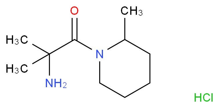 2-Amino-2-methyl-1-(2-methyl-1-piperidinyl)-1-propanone hydrochloride_分子结构_CAS_)