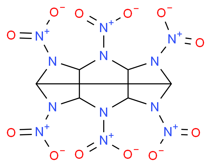 2,4,6,8,10,12-hexanitro-2,4,6,8,10,12-hexaazatetracyclo[5.5.0.0<sup>3</sup>,<sup>1</sup><sup>1</sup>.0<sup>5</sup>,<sup>9</sup>]dodecane_分子结构_CAS_135285-90-4