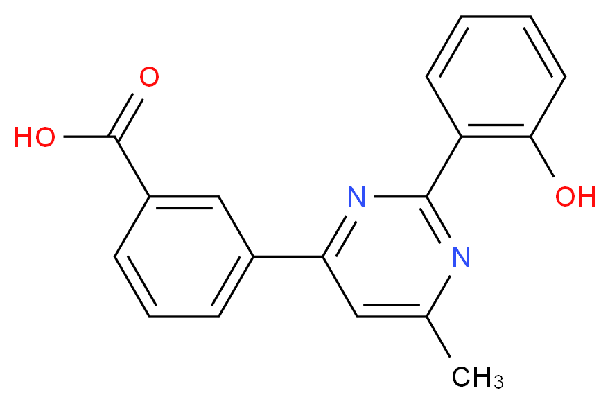 3-[2-(2-hydroxyphenyl)-6-methylpyrimidin-4-yl]benzoic acid_分子结构_CAS_)