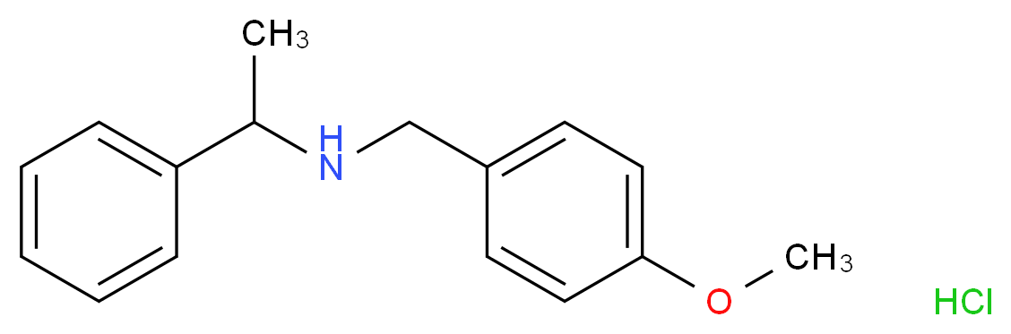 [(4-methoxyphenyl)methyl](1-phenylethyl)amine hydrochloride_分子结构_CAS_858427-92-6