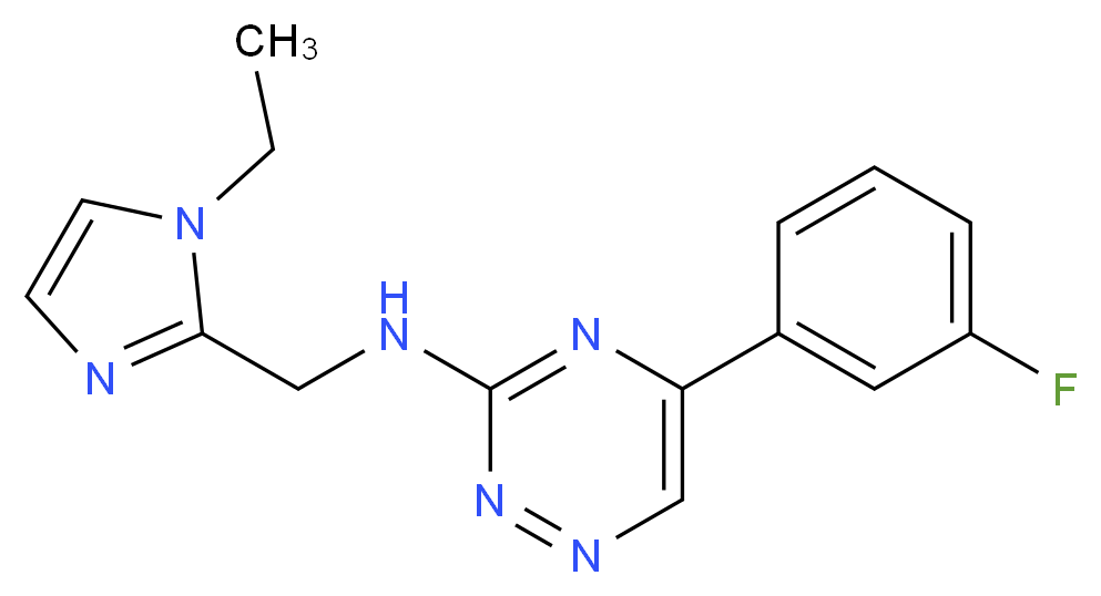 N-[(1-ethyl-1H-imidazol-2-yl)methyl]-5-(3-fluorophenyl)-1,2,4-triazin-3-amine_分子结构_CAS_)