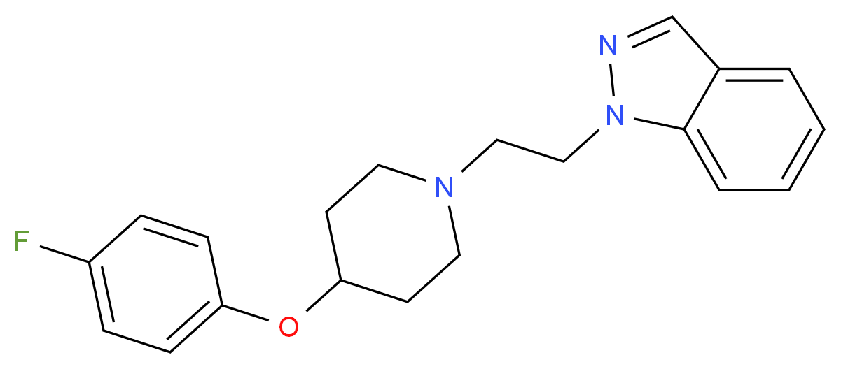 1-{2-[4-(4-fluorophenoxy)-1-piperidinyl]ethyl}-1H-indazole_分子结构_CAS_)