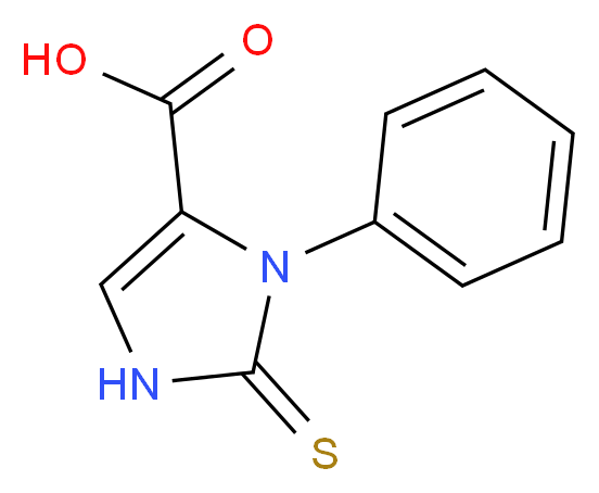 3-phenyl-2-sulfanylidene-2,3-dihydro-1H-imidazole-4-carboxylic acid_分子结构_CAS_99361-29-2