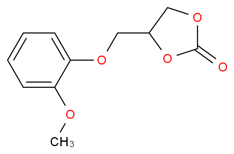 4-(2-methoxyphenoxymethyl)-1,3-dioxolan-2-one_分子结构_CAS_2049-21-0