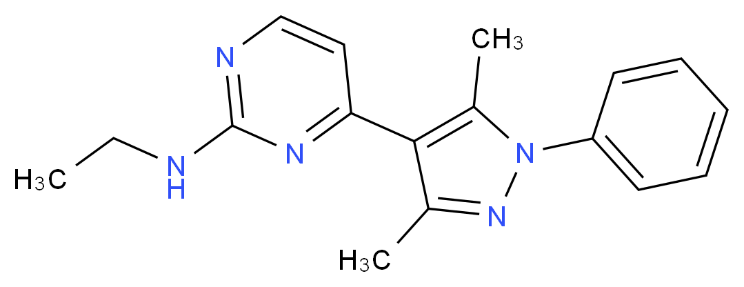 4-(3,5-dimethyl-1-phenyl-1H-pyrazol-4-yl)-N-ethylpyrimidin-2-amine_分子结构_CAS_)