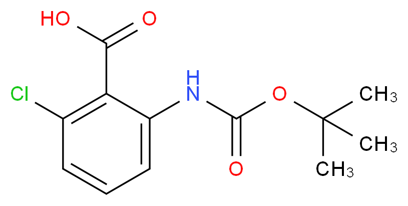 Boc-2-amino-6-chlorobenzoic acid_分子结构_CAS_616224-61-4)