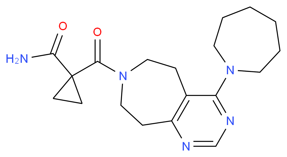1-[(4-azepan-1-yl-5,6,8,9-tetrahydro-7H-pyrimido[4,5-d]azepin-7-yl)carbonyl]cyclopropanecarboxamide_分子结构_CAS_)