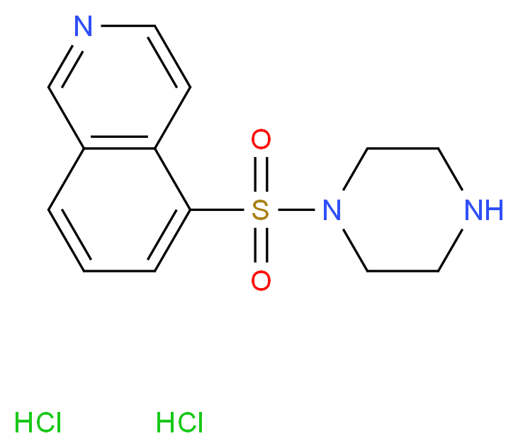1-(5-ISOQUINOLINESULFONYL) PIPERAZINE HYDROCHLORIDE_分子结构_CAS_84468-24-6)