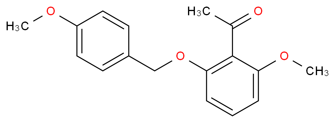 1-{2-methoxy-6-[(4-methoxyphenyl)methoxy]phenyl}ethan-1-one_分子结构_CAS_1234015-61-2