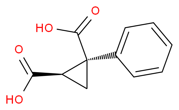 (1S,2R)-1-phenylcyclopropane-1,2-dicarboxylic acid_分子结构_CAS_)