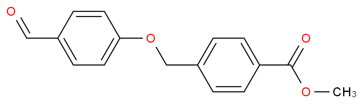 4-[(4-甲酰基苯氧基)甲基]苯甲酸甲酯_分子结构_CAS_124663-30-5)