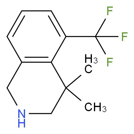 4,4-dimethyl-5-(trifluoromethyl)-1,2,3,4-tetrahydroisoquinoline_分子结构_CAS_1203682-64-7