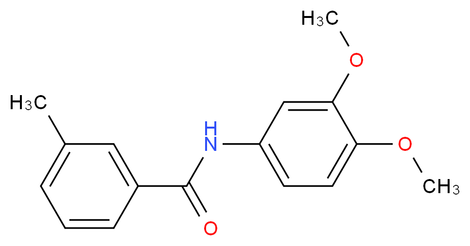 N-(3,4-dimethoxyphenyl)-3-methylbenzamide_分子结构_CAS_449177-39-3