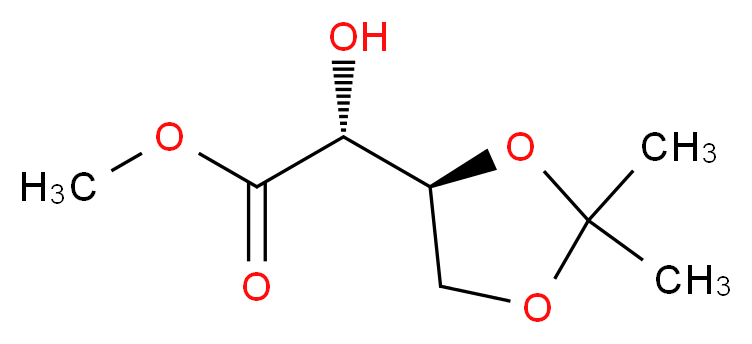 3,4-O-异亚丙基-L-苏糖酸甲酯_分子结构_CAS_92973-40-5)