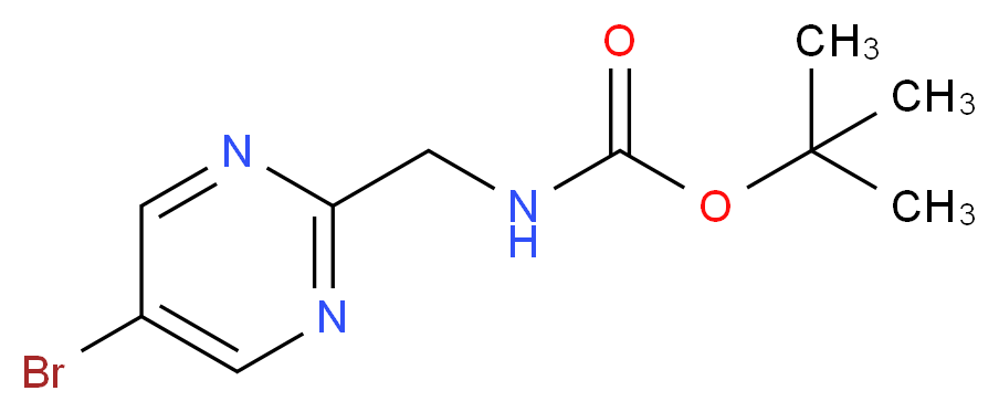 tert-butyl N-[(5-bromopyrimidin-2-yl)methyl]carbamate_分子结构_CAS_1235451-38-3