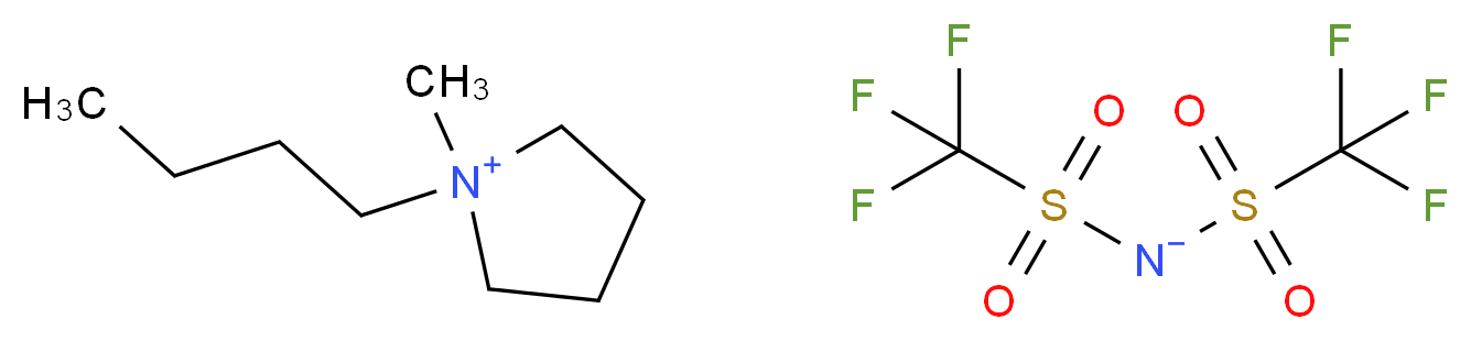 1-丁基-1-甲基吡咯烷双(三氟甲磺酰)亚胺_分子结构_CAS_223437-11-4)