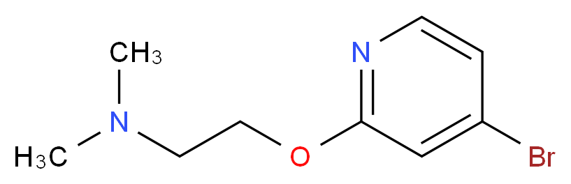 {2-[(4-bromopyridin-2-yl)oxy]ethyl}dimethylamine_分子结构_CAS_1142944-58-8