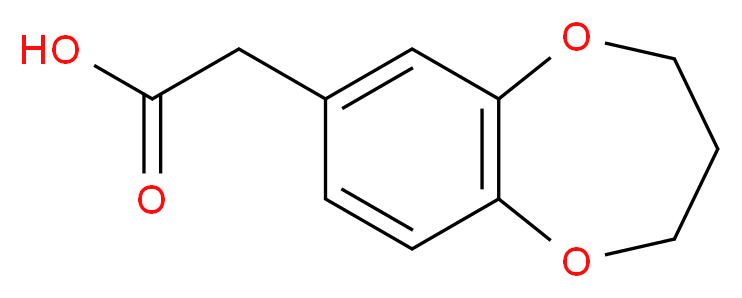 (3,4-Dihydro-2H-benzo[b][1,4]dioxepin-7-yl)-acetic acid_分子结构_CAS_)