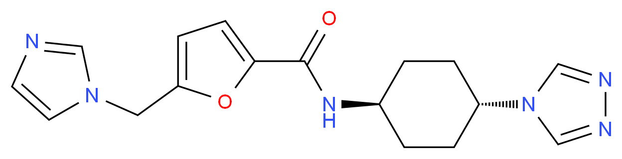 5-(1H-imidazol-1-ylmethyl)-N-[trans-4-(4H-1,2,4-triazol-4-yl)cyclohexyl]-2-furamide_分子结构_CAS_)