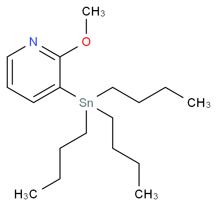 2-Methoxy-3-(tributylstannyl)pyridine_分子结构_CAS_)