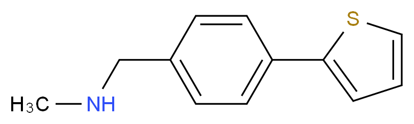 methyl({[4-(thiophen-2-yl)phenyl]methyl})amine_分子结构_CAS_850375-04-1