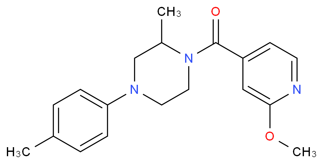 1-(2-methoxyisonicotinoyl)-2-methyl-4-(4-methylphenyl)piperazine_分子结构_CAS_)