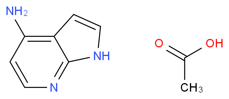 1H-pyrrolo[2,3-b]pyridin-4-amine; acetic acid_分子结构_CAS_1373253-21-4