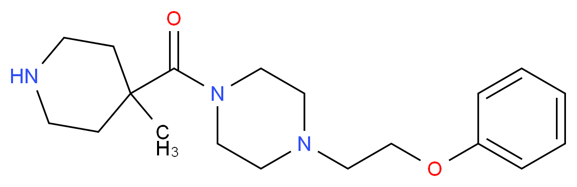 1-[(4-methyl-4-piperidinyl)carbonyl]-4-(2-phenoxyethyl)piperazine_分子结构_CAS_)