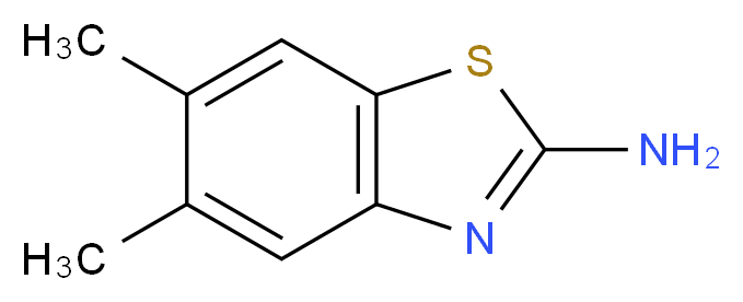 2-氨基-5,6-二甲基苯并噻唑_分子结构_CAS_29927-08-0)