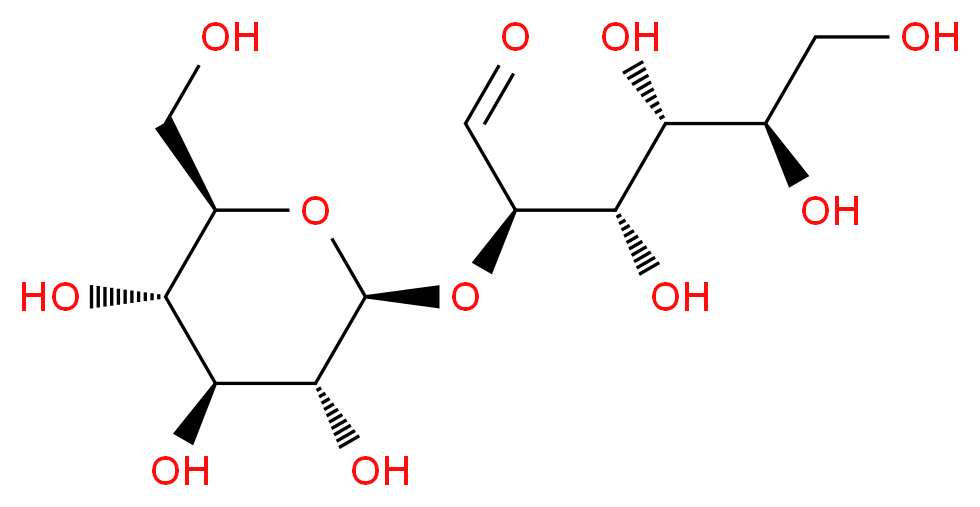 (2R,3S,4R,5R)-3,4,5,6-tetrahydroxy-2-{[(2S,3R,4S,5S,6R)-3,4,5-trihydroxy-6-(hydroxymethyl)oxan-2-yl]oxy}hexanal_分子结构_CAS_20429-79-2