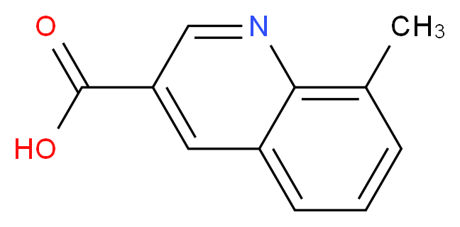 8-METHYL-QUINOLINE-3-CARBOXYLIC ACID_分子结构_CAS_71082-55-8)