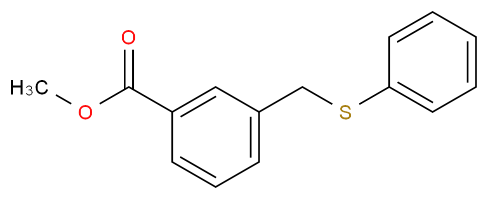 methyl 3-[(phenylsulfanyl)methyl]benzoate_分子结构_CAS_137571-38-1