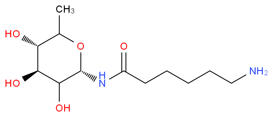 6-amino-N-[(2S,4S,5S)-3,4,5-trihydroxy-6-methyloxan-2-yl]hexanamide_分子结构_CAS_35978-97-3