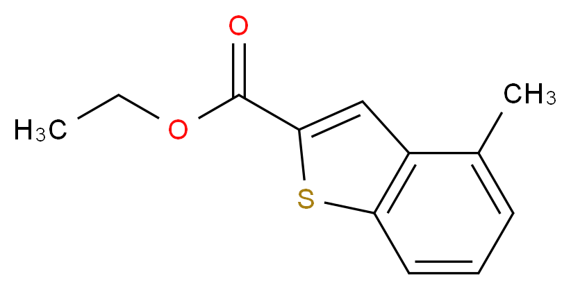 ethyl 4-methyl-1-benzothiophene-2-carboxylate_分子结构_CAS_1260109-75-8