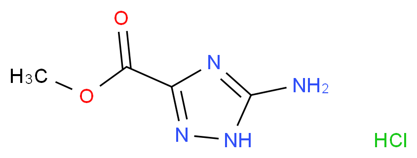 Methyl 5-amino-1H-1,2,4-triazole-3-carboxylate hydrochloride_分子结构_CAS_3641-14-3)