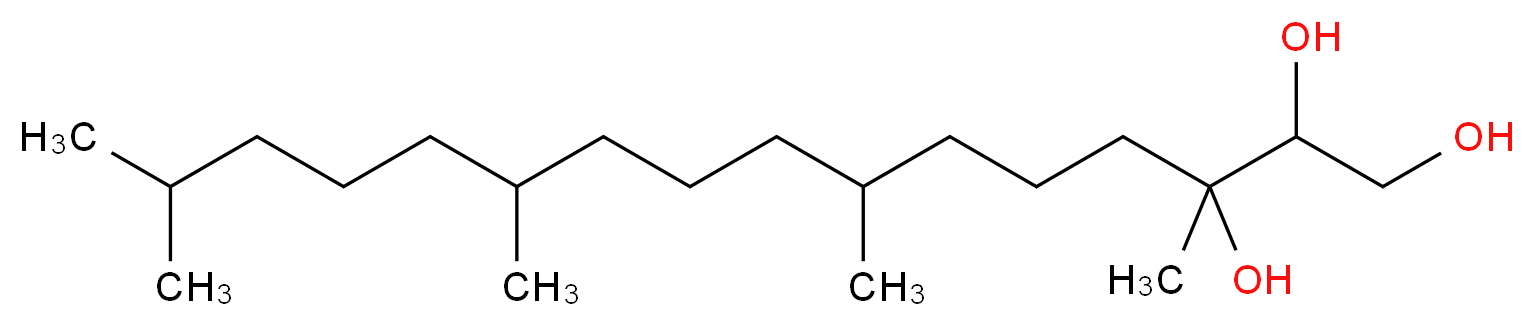 3,7,11,15-tetramethylhexadecane-1,2,3-triol_分子结构_CAS_74563-64-7