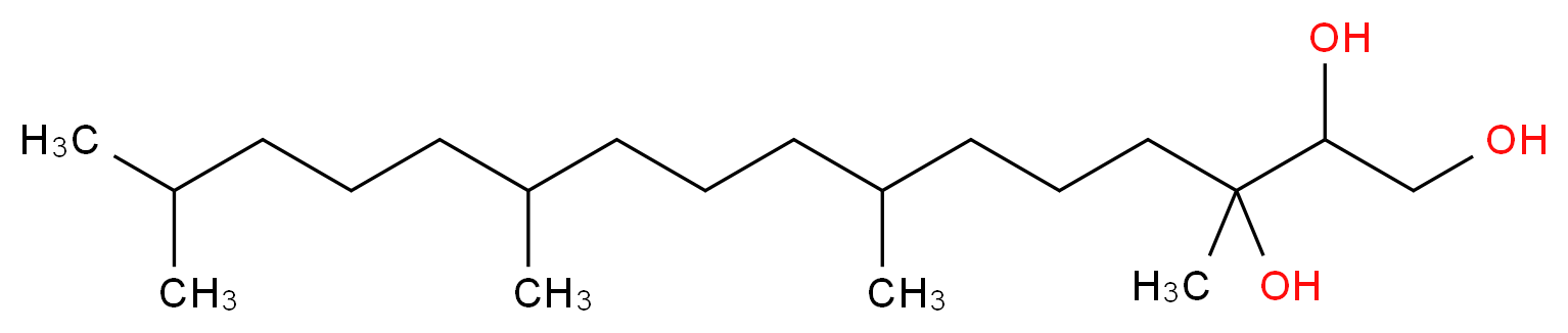 3,7,11,15-四甲基-1,2,3-十六烷三醇_分子结构_CAS_74563-64-7)