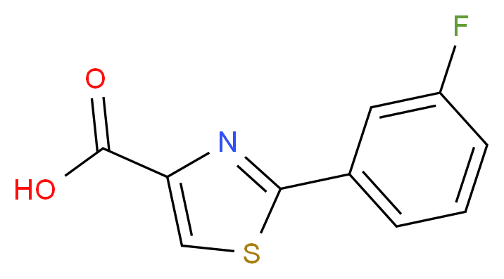 2-(3-Fluorophenyl)-1,3-thiazole-4-carboxylic acid_分子结构_CAS_886369-06-8)