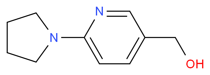 3-(Hydroxymethyl)-6-(pyrrolidin-1-yl)pyridine_分子结构_CAS_690632-01-0)
