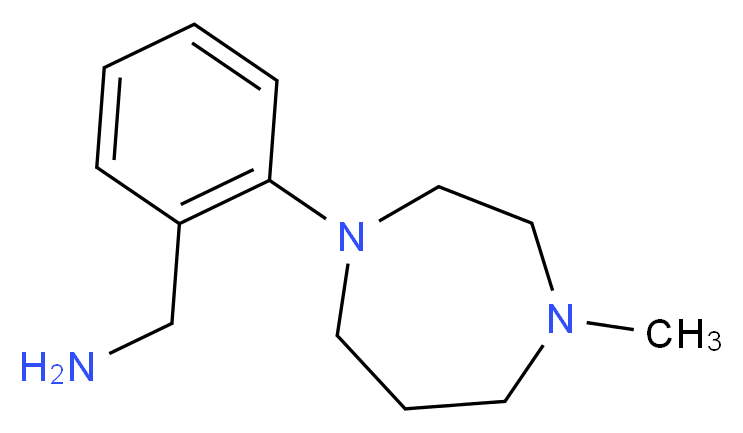 [2-(4-methyl-1,4-diazepan-1-yl)phenyl]methanamine_分子结构_CAS_915707-56-1