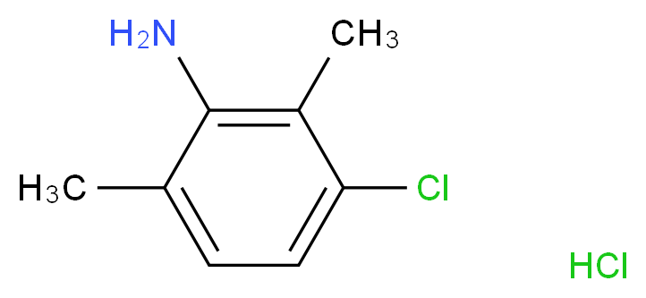 3-氯-2,6-二甲基苯胺 盐酸_分子结构_CAS_72725-98-5)