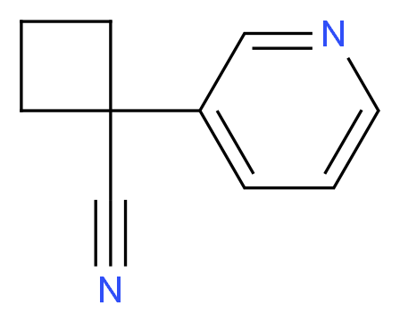 1-(pyridin-3-yl)cyclobutane-1-carbonitrile_分子结构_CAS_485828-50-0