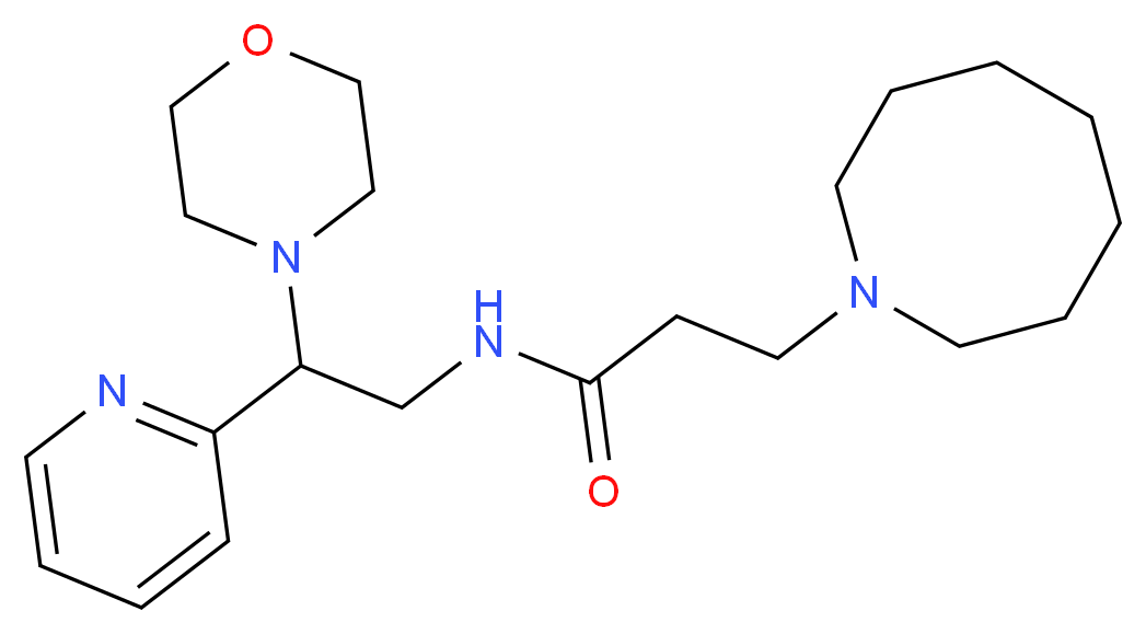 3-azocan-1-yl-N-(2-morpholin-4-yl-2-pyridin-2-ylethyl)propanamide_分子结构_CAS_)