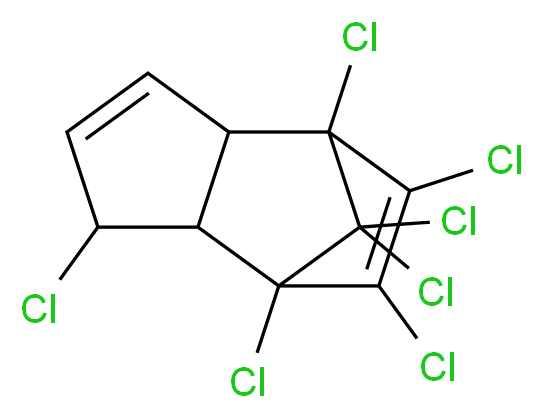 1,5,7,8,9,10,10-heptachlorotricyclo[5.2.1.0<sup>2</sup>,<sup>6</sup>]deca-3,8-diene_分子结构_CAS_76-44-8