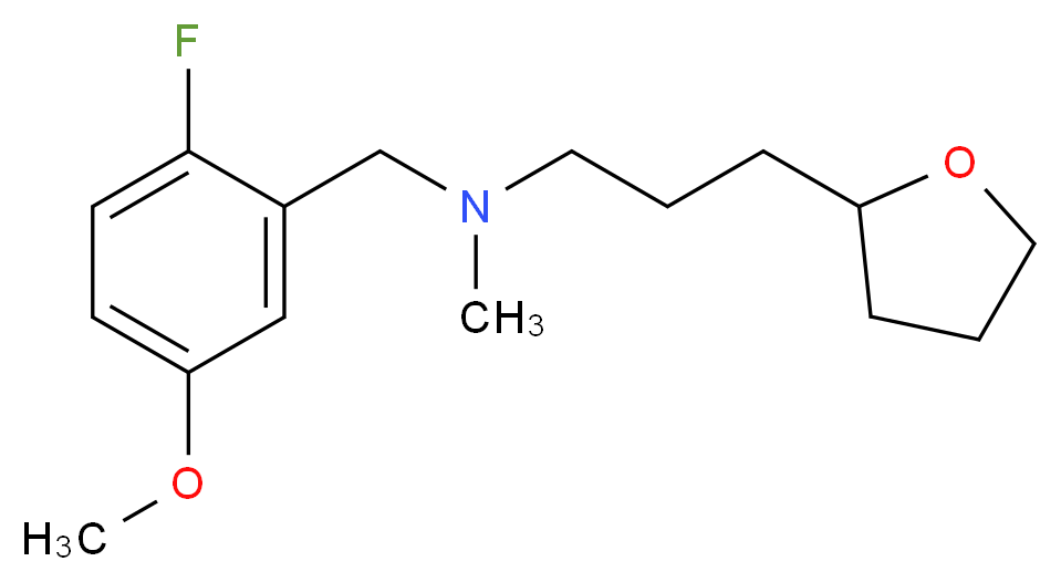 (2-fluoro-5-methoxybenzyl)methyl[3-(tetrahydrofuran-2-yl)propyl]amine_分子结构_CAS_)