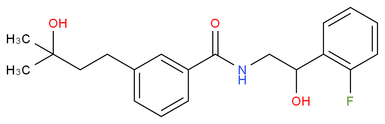 N-[2-(2-fluorophenyl)-2-hydroxyethyl]-3-(3-hydroxy-3-methylbutyl)benzamide_分子结构_CAS_)
