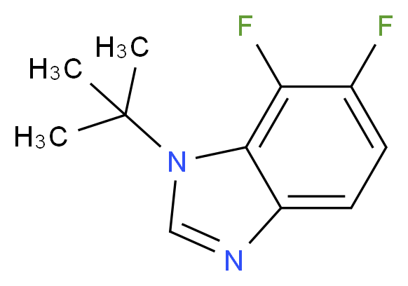 1-(tert-Butyl)-6,7-difluoro-1H-benzo[d]imidazole_分子结构_CAS_1314987-35-3)