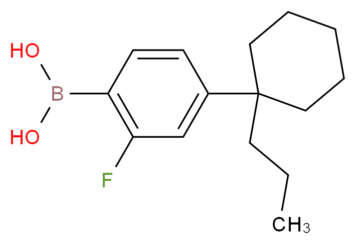 2-Fluoro-4-(trans-propylcyclohexyl)phenyl boronic acid_分子结构_CAS_159119-10-5)